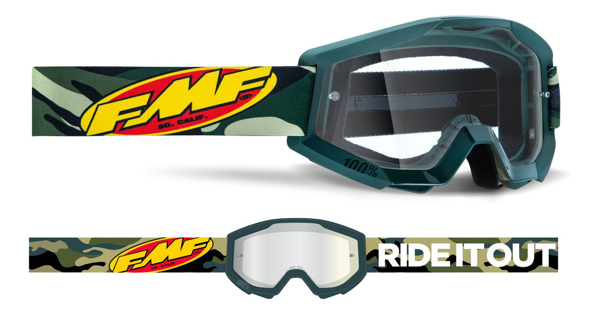 FMF POWERCORE Goggle Assault Camo - Clear Lens